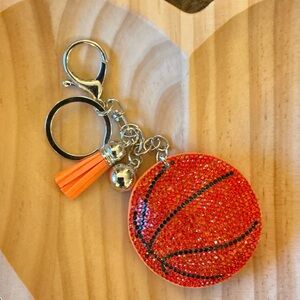 Sparkling Basketball Keychain